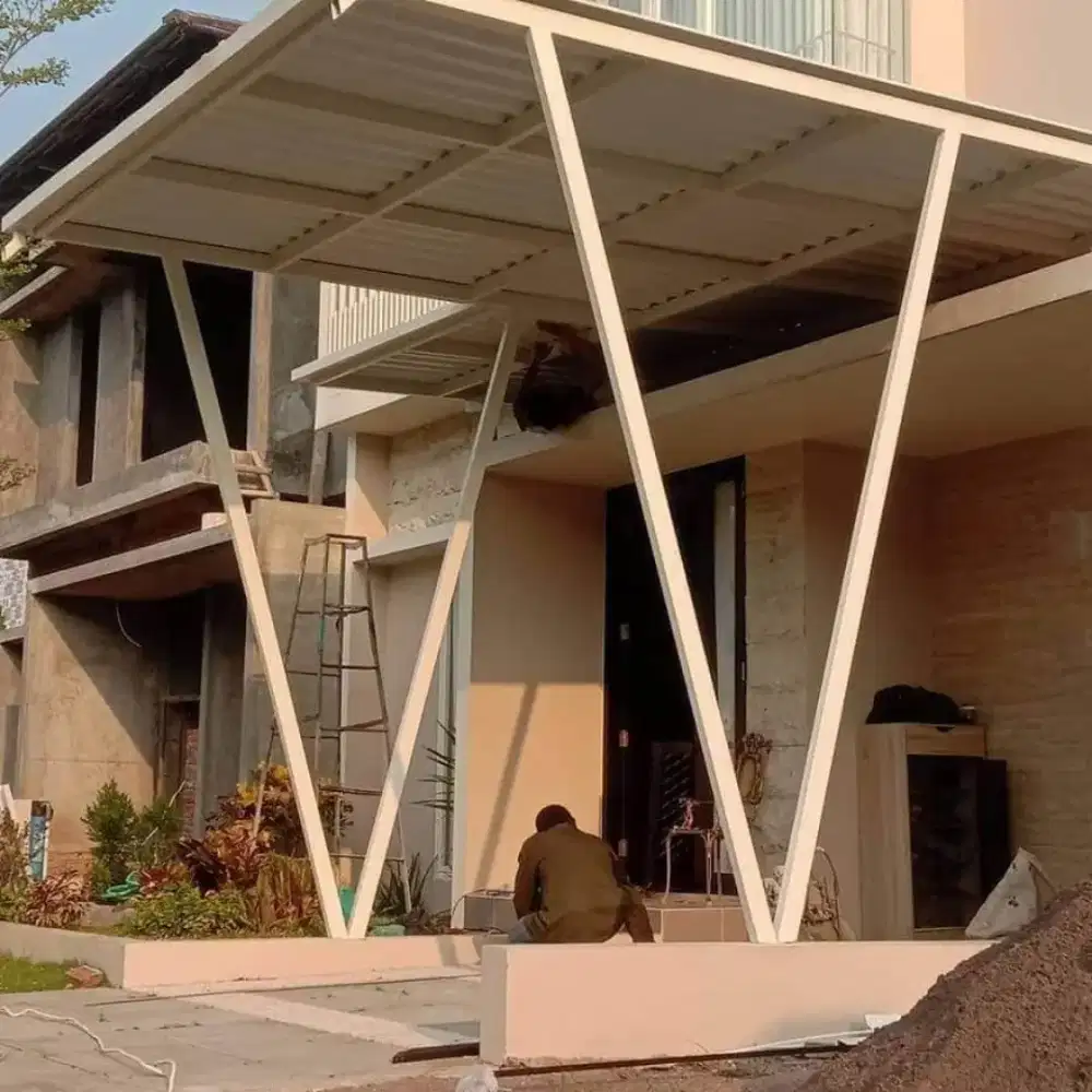 Kanopi engkel atap alderon 2 layer