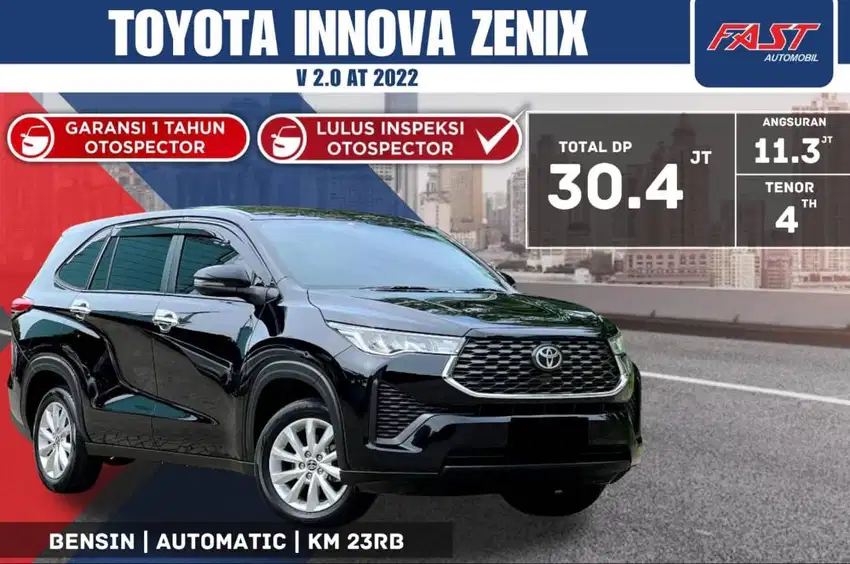 TOYOTA INNOVA ZENIX V 2022 2.0 AT LOW KM.23RB & PAJAK PANJANG #F2ST