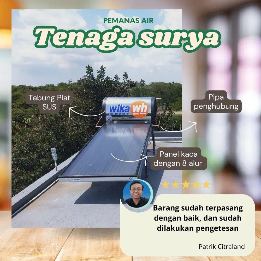 Wika Water Heater Pemanas Air Tenaga Matahari