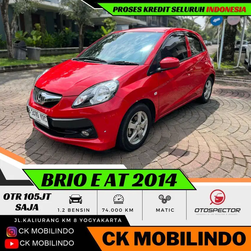 (Km74rb) Honda Brio E Matic 2014 ISTIMEWA Kredit Murah