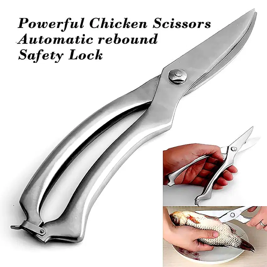 250317D Powerful Metal Heavy Duty Stainless Steel Meat Bone Scissors G