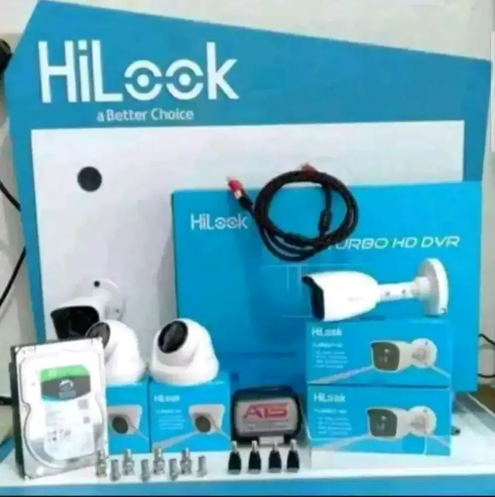 Paket Lengkap kamera Cctv Hilok Hikvision 2Mp Plus Pasang