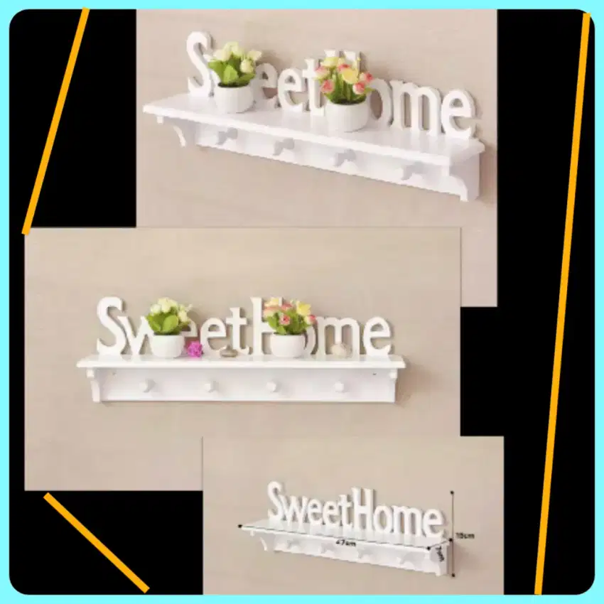 New Gantungan Vintage SWEET HOME white