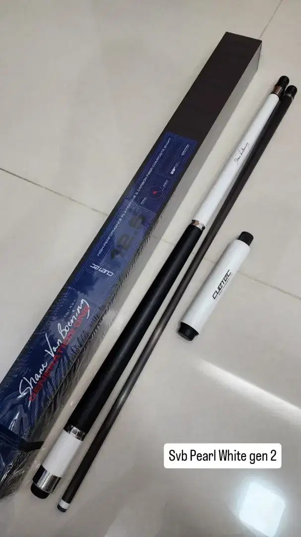 Cuetec SVB Pearl White 12.5mm fullset original stick billiard stik