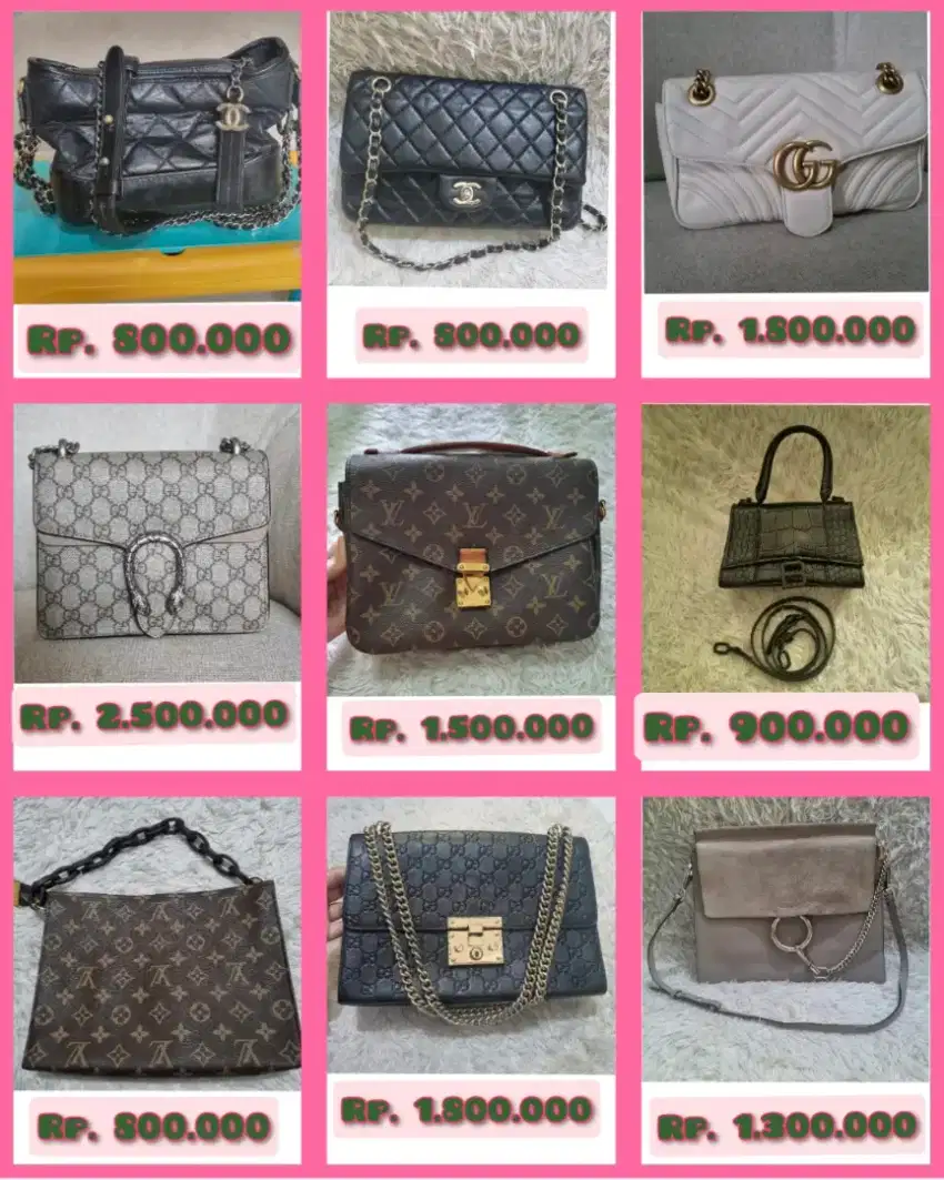 *Boleh Nego=Harga mulai..* Tas brand material kulit, ciri udah cantik.