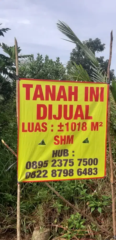 Edisi Turun Harga DiJual CEPAT Tanah dengan Luas ±1018 m2
