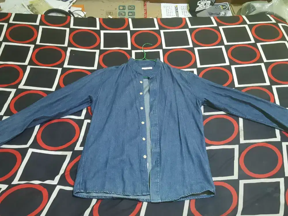 Baju koko ciang i bahan jean ukuran m