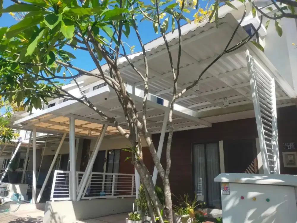 Kanopi depan full rooftop beda tinggi