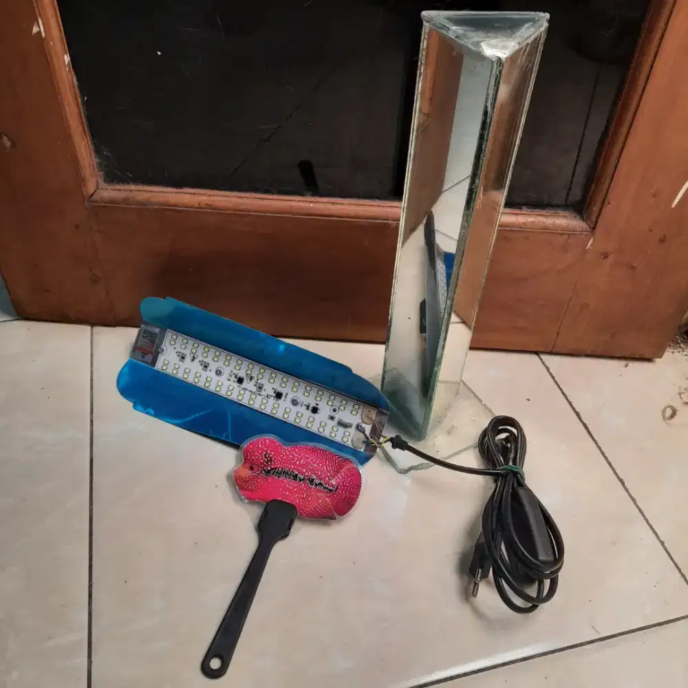 Sepaket Alat Progres Ikan Louhan Lampu Taning Wayang Kaca Untulan