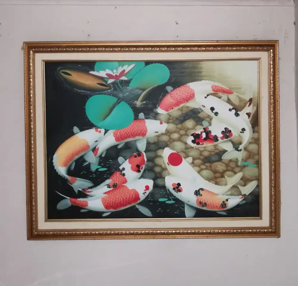 Lukisan ikan koi 80x60