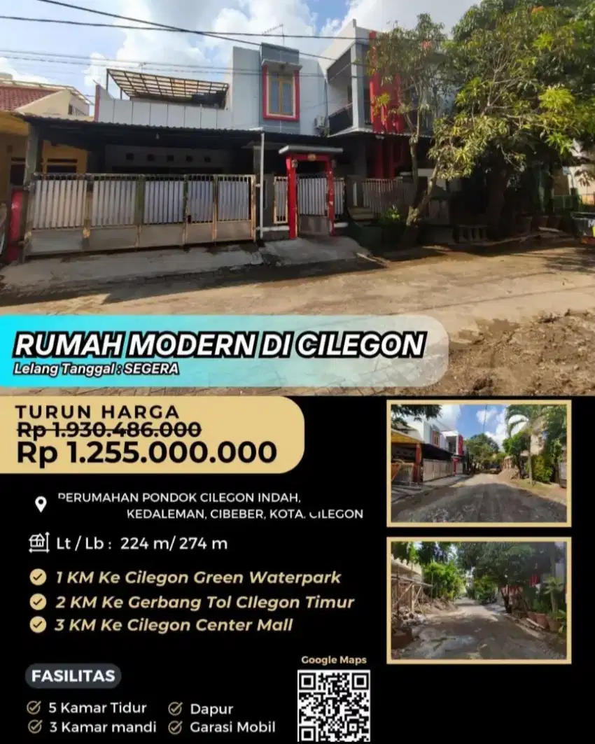 Dijual Rumah Siap Huni Pondok Cilegon Indah