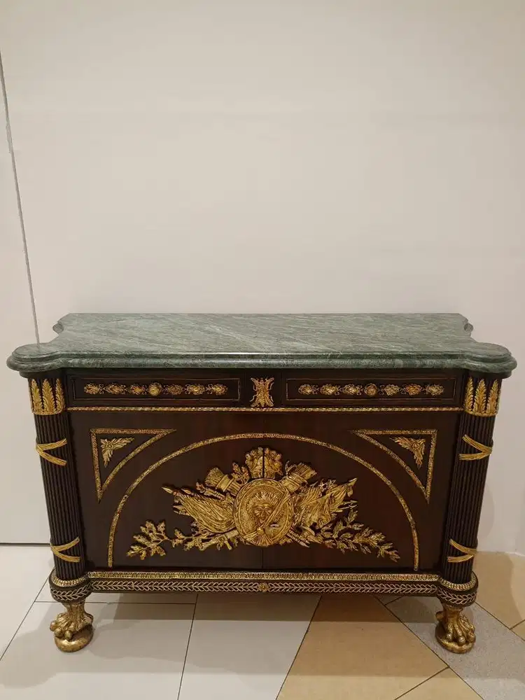 antique meja konsul marmer france