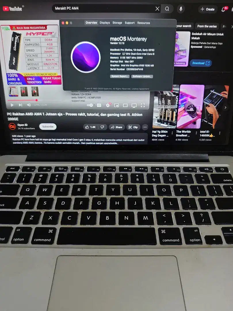 Macbook Pro 2015 retina 13 inch + case