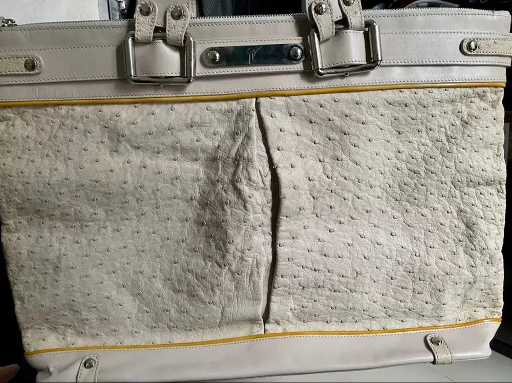 GIUSEPPE ZANOTTI off white in ostrich