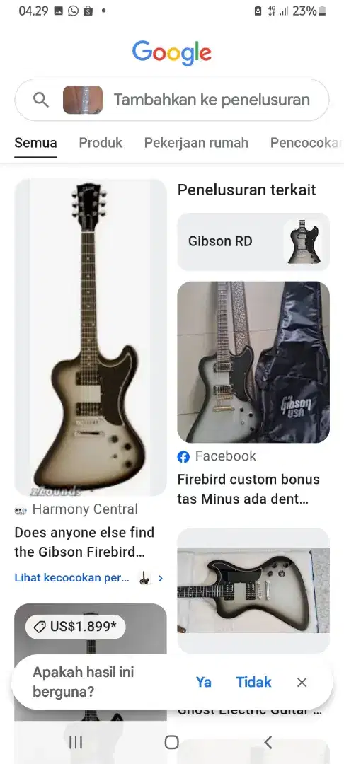 GITAR GIBSON FIREBIRD CUSTOM IMPORT jarang ada