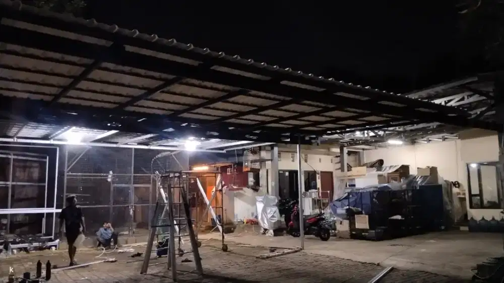 Kanopi rangka dicat
