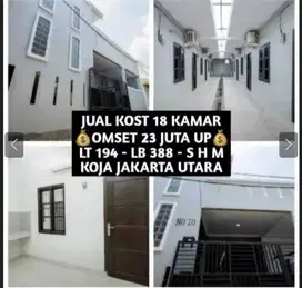 JUAL KOS KOST KOSAN KOSTAN 18 KAMAR DI KOJA JAKARTA UTARA