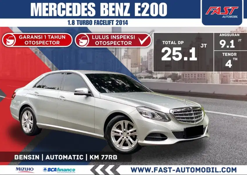 MERCEDES BENZ E200 2014 FACELIFT LOW KM.77RB & PAJAK PANJANG #F7ST