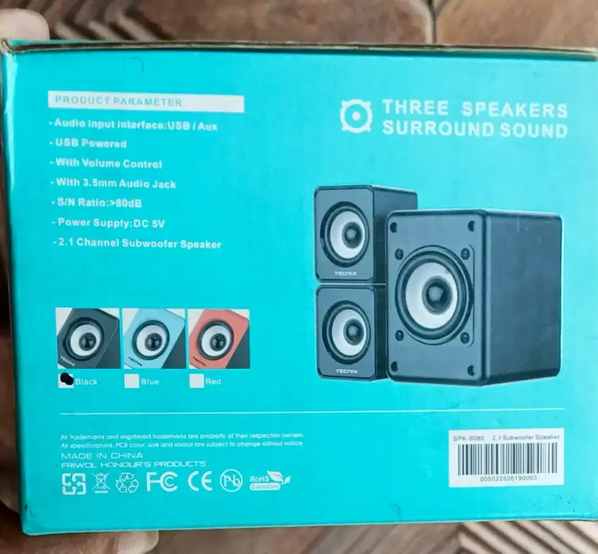 Speaker Subwoofer TECNIX, Baru, Cocok connect ke PC,Laptop,DVD,TV