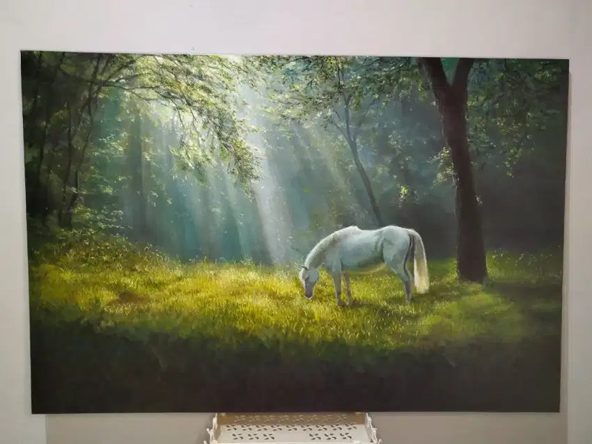 Lukisan Acrylic - Serene Encounter