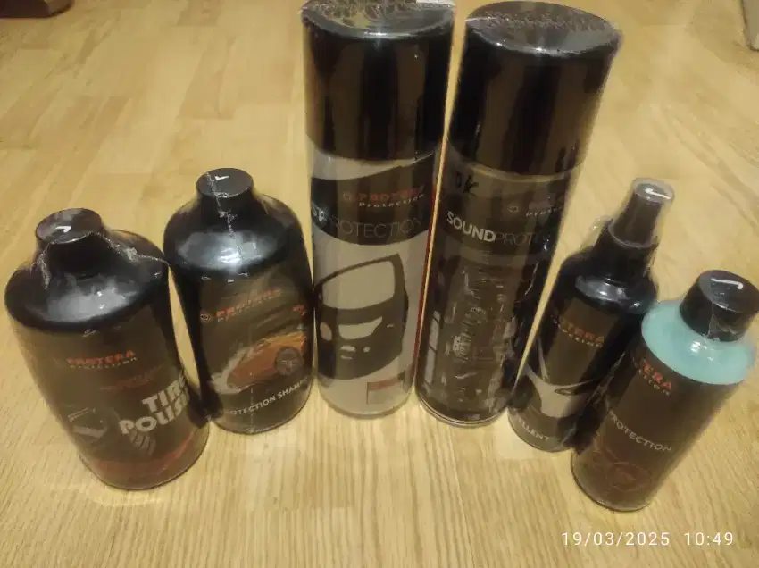 Peredam mobil Protera, shampoo, semir ban, anti karat dll