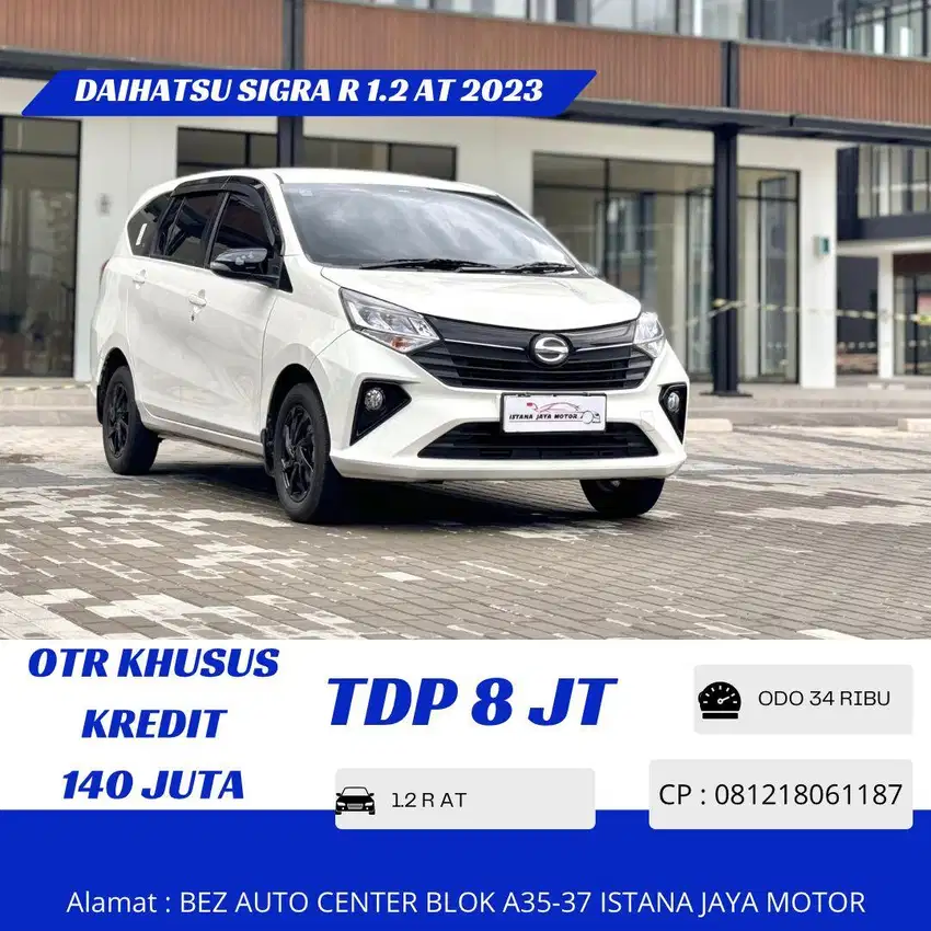 Km 34rb Daihatsu Sigra 1.2 R AT 2023 Putih