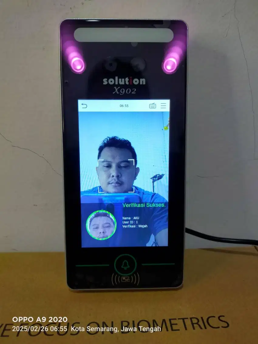 Mesin Absensi Sensor wajah , telapak tangan Solution x902 ADMS WIFI