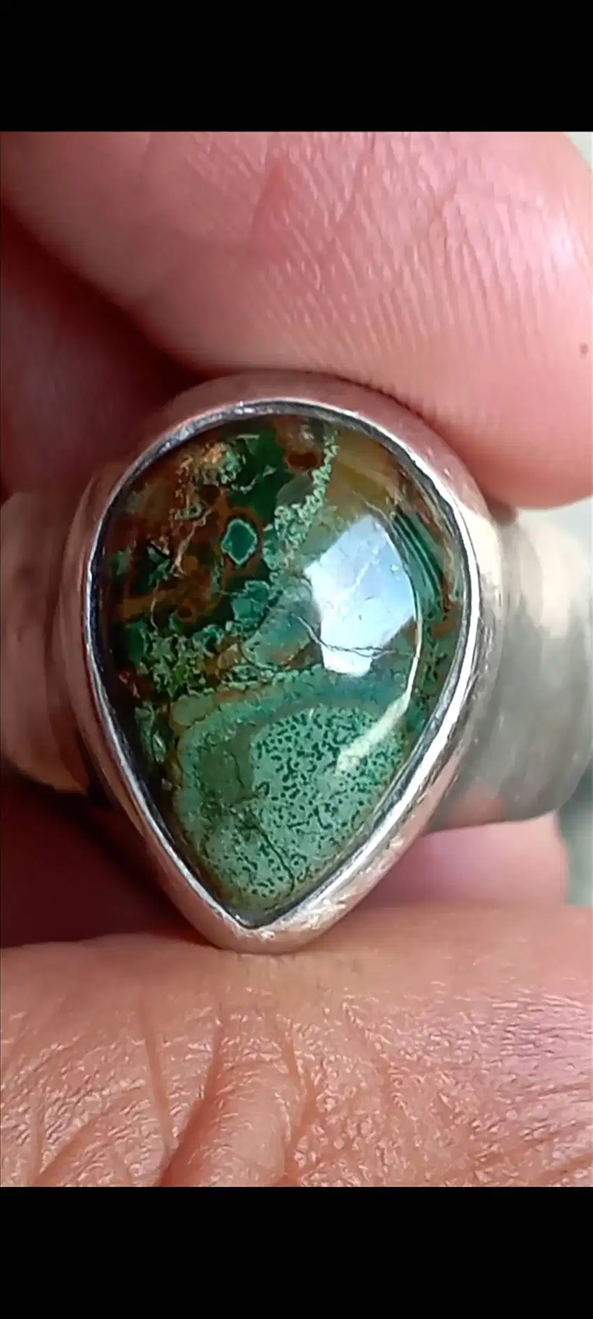 pirus persia motif antik ring perak murah pol