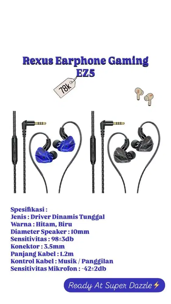 earphone rexus EZ5