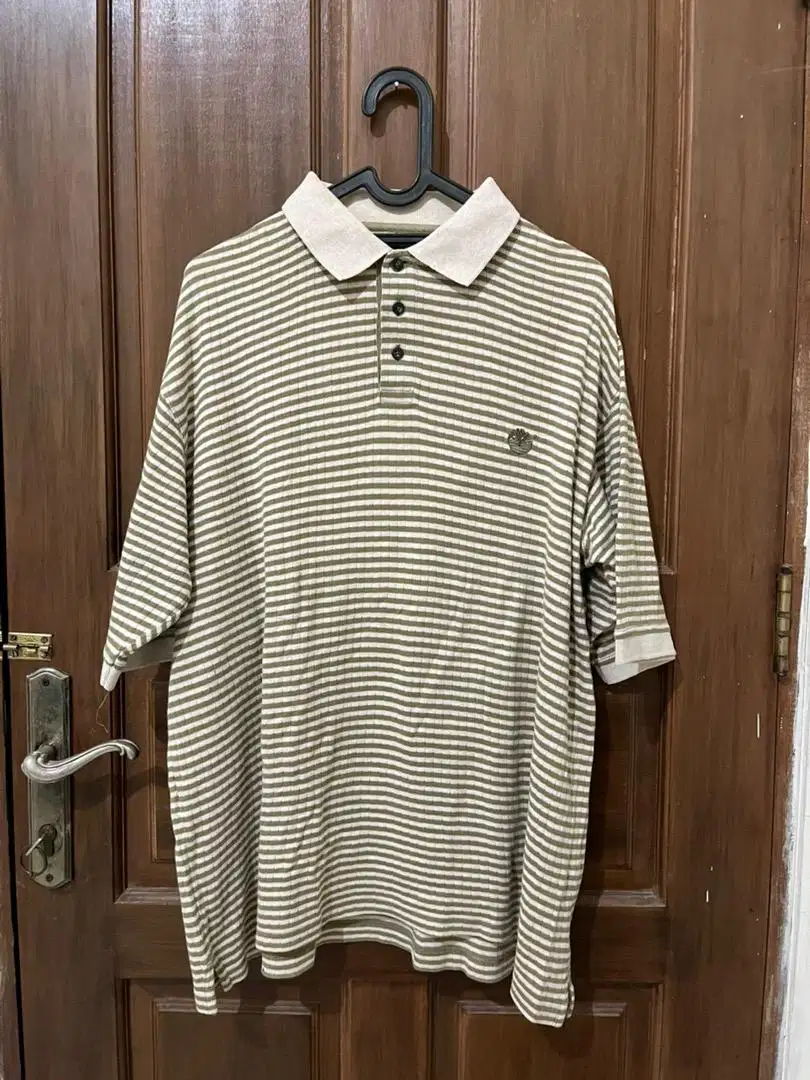 Kaos Polo Timberland Ori Motif Garis