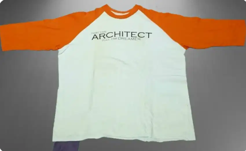 Kaos Architect Dreamer. Kaos Lengan ¾. Size M. Style Retro tahun '80an