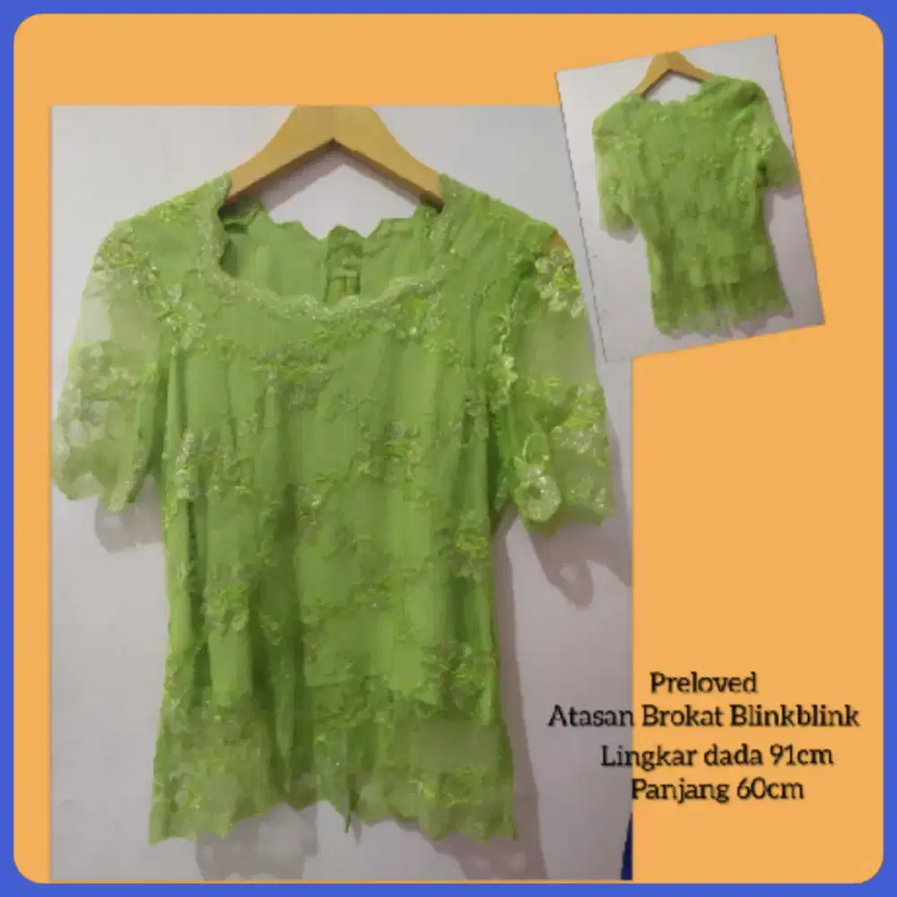 Atasan Wanita Brokat Green Elegant