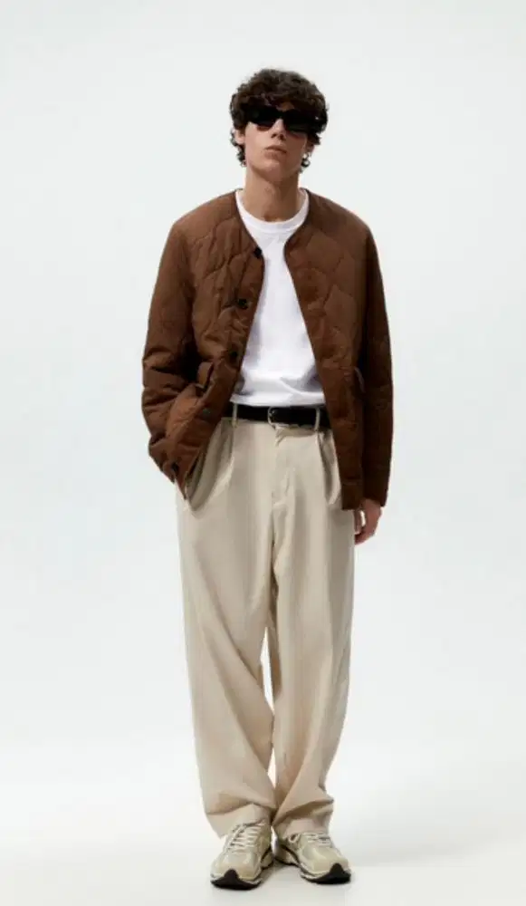 Zara quilted quilt jaket jacket outer brown coklat gunung casual