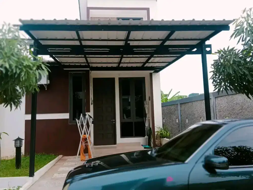 Kanopi atap spandek polos