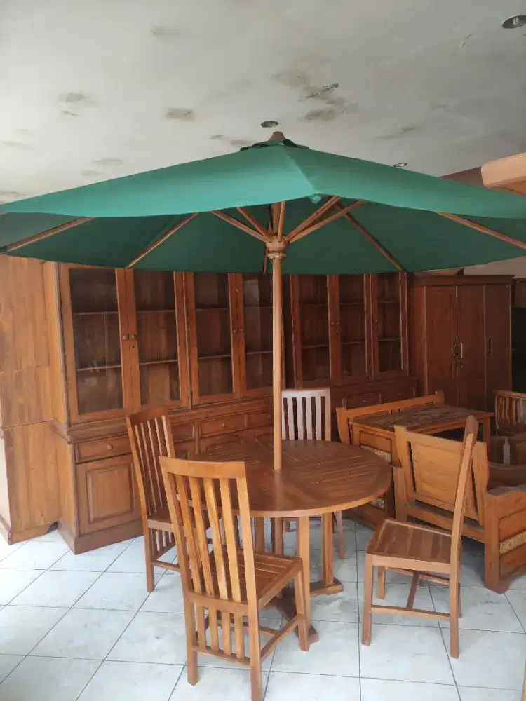 Meja Payung Kayu Jati