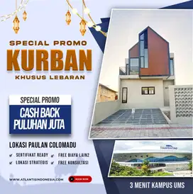 MILIKI SEGERA CLUSTER 2 LANTAI STRATEGIS DEKAT DENGAN BANDARA SOLO