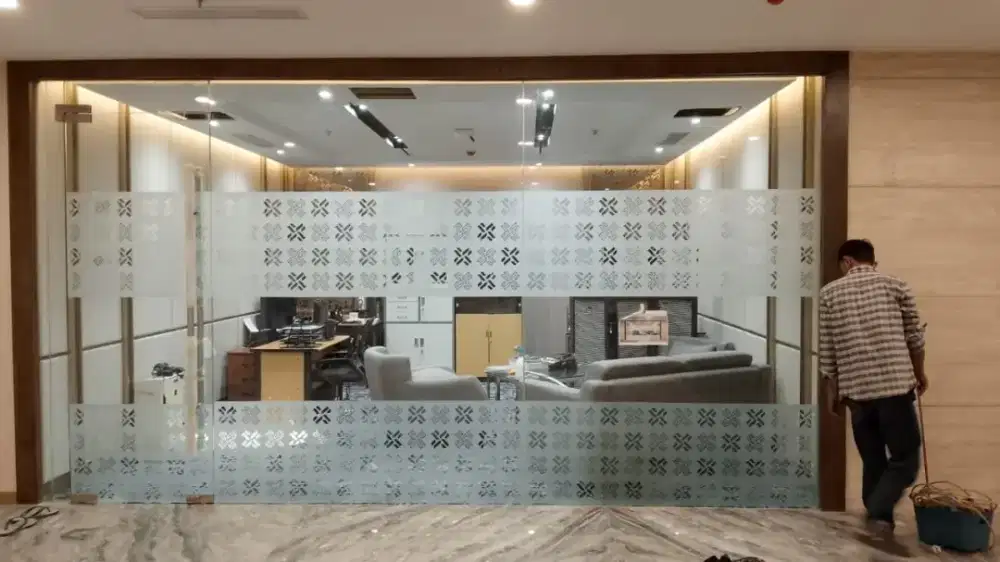 STICKER KACA SANDBLAST