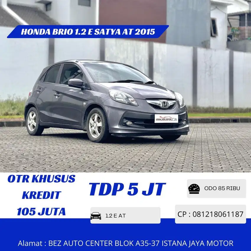 Dp 5jt Honda Brio 1.2 E Satya AT 2015 Abu