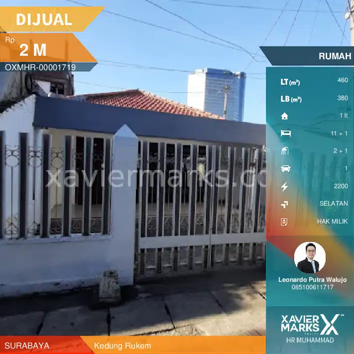 Rumah dengan 11 kamar 100 meter dari Kedungdoro & Tunjungan Plaza