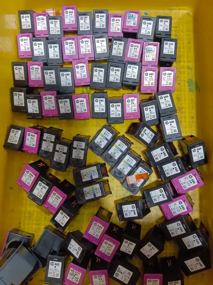 TERIMA CARTRIDGE TINTA PRINTER HP DAN CANON BEKAS PAKAI KANTOR