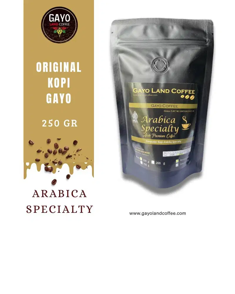 Kopi Arabika Specialty Aceh Gayo 250 Gr