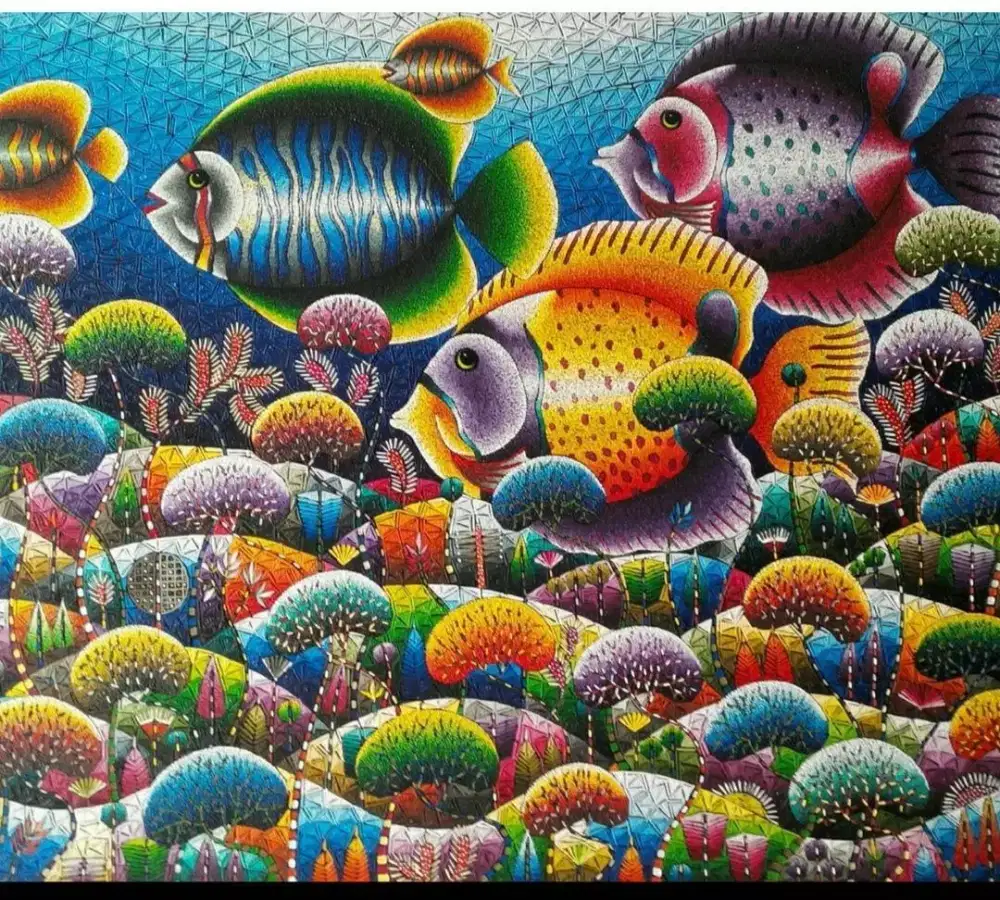 Lukisan oil on canvas, uk 120 x 90 cm