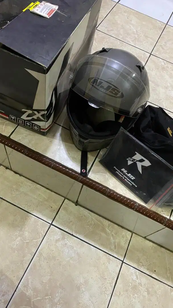 helm njs zx1r stone grey doff