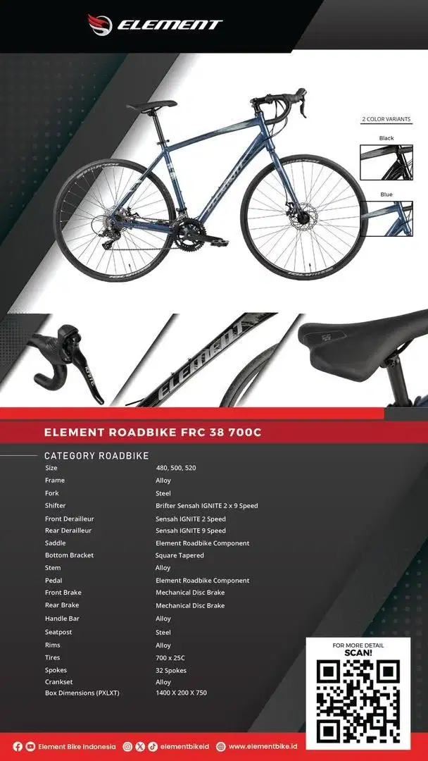 SEPEDA BALAP ELEMENT FRC 38 NEW 2025