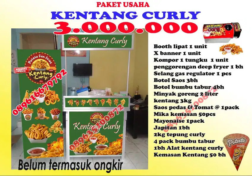 Paket Usaha Kentang Keriting / curly booth kekinian