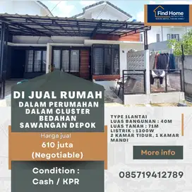 Rumah Full Furnised di Sawangan tinggal bawa koper