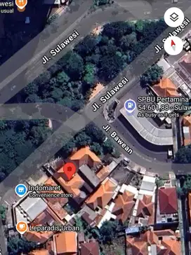 Dijual Rumah Komersial Hitung Tanah  di Jl .Sulawesi Surabaya Pusat