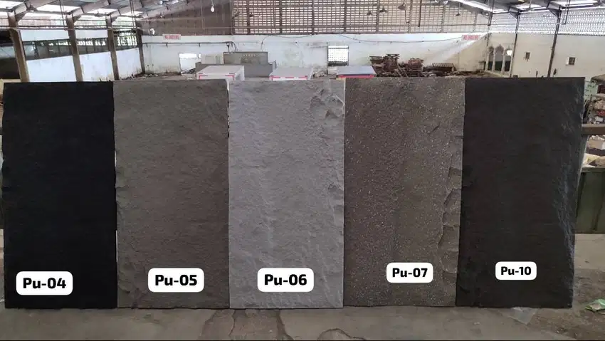 PU Stone Rock Panel Dinding Aesthetic Motif Batu Arjuno Series 122 CM