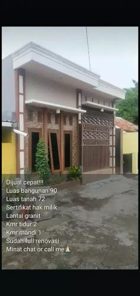 Dijual cepat rumah plus barangnya di perumahan akses mobil