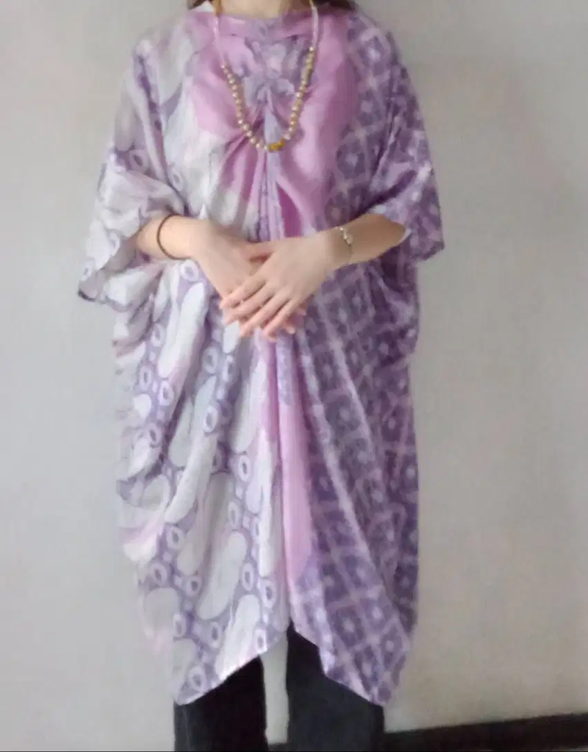 Tampil elegan dengan Kaftan premium bahan dobby halus free kalung